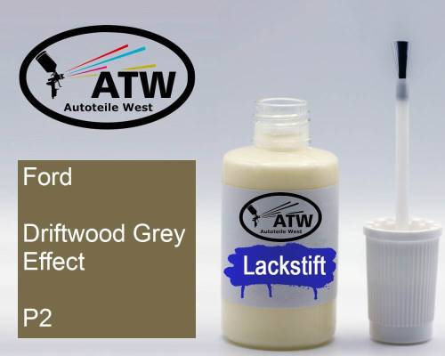 Ford, Driftwood Grey Effect, P2: 20ml Lackstift, von ATW Autoteile West.